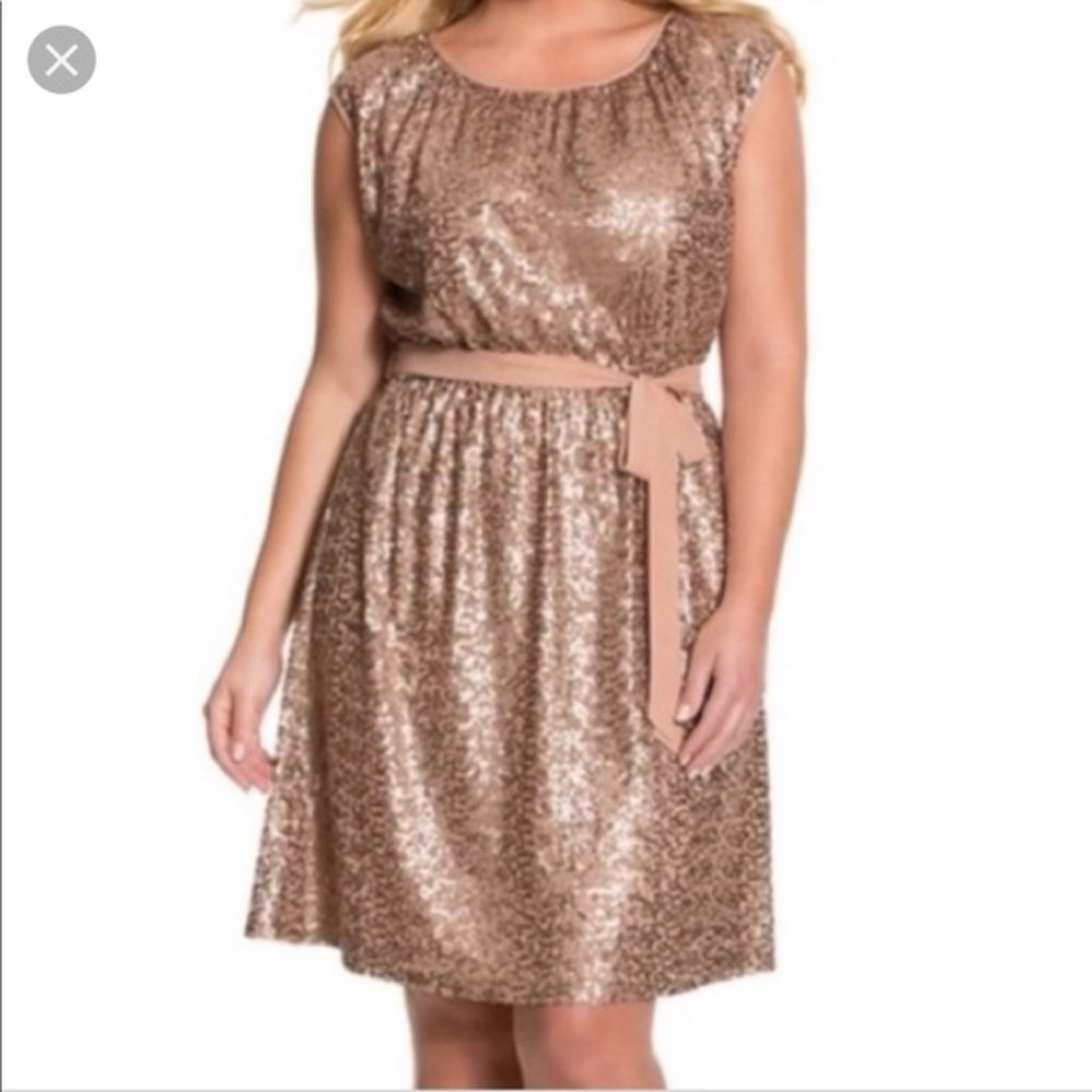 lane bryant gold dress Lane Bryant One Shoulder Drape Dress Size 26 / 28 Yellow Gold Goddess Midi  New
